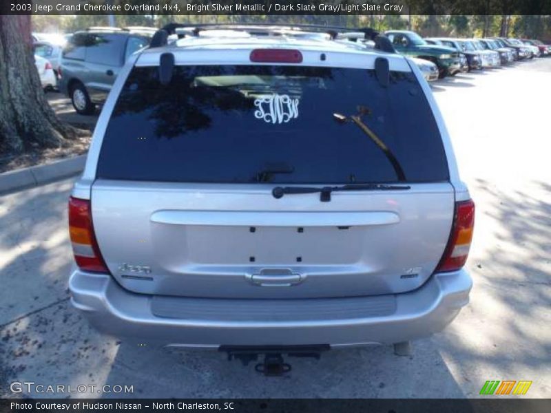Bright Silver Metallic / Dark Slate Gray/Light Slate Gray 2003 Jeep Grand Cherokee Overland 4x4