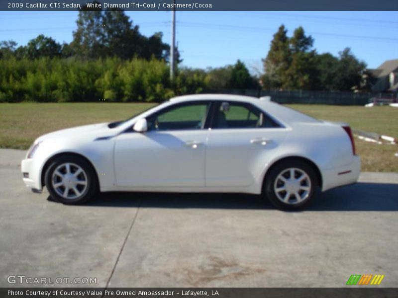 White Diamond Tri-Coat / Cashmere/Cocoa 2009 Cadillac CTS Sedan