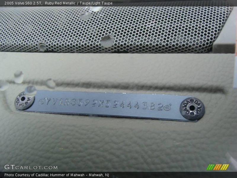 Ruby Red Metallic / Taupe/Light Taupe 2005 Volvo S60 2.5T