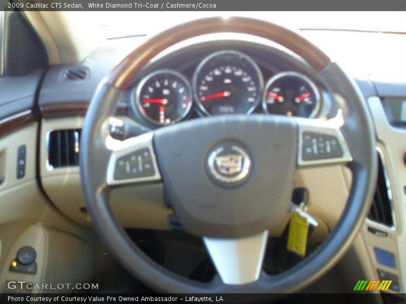 White Diamond Tri-Coat / Cashmere/Cocoa 2009 Cadillac CTS Sedan