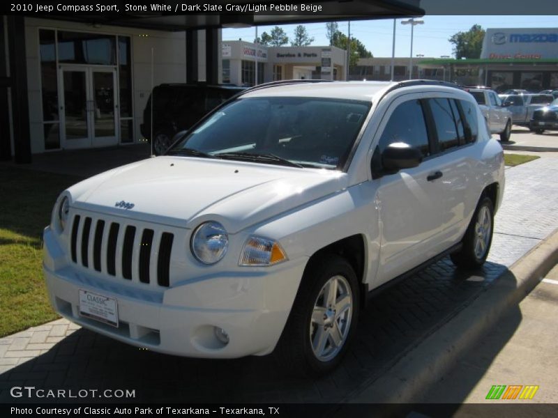 Stone White / Dark Slate Gray/Light Pebble Beige 2010 Jeep Compass Sport