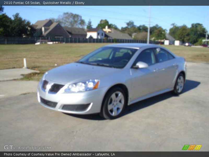 Quicksilver Metallic / Ebony 2010 Pontiac G6 Sedan