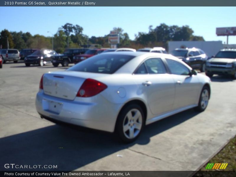 Quicksilver Metallic / Ebony 2010 Pontiac G6 Sedan