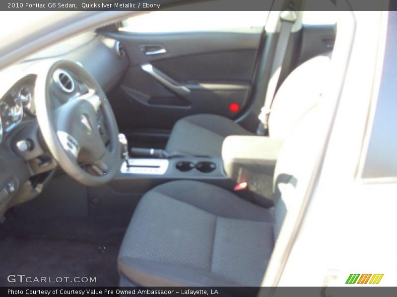 Quicksilver Metallic / Ebony 2010 Pontiac G6 Sedan