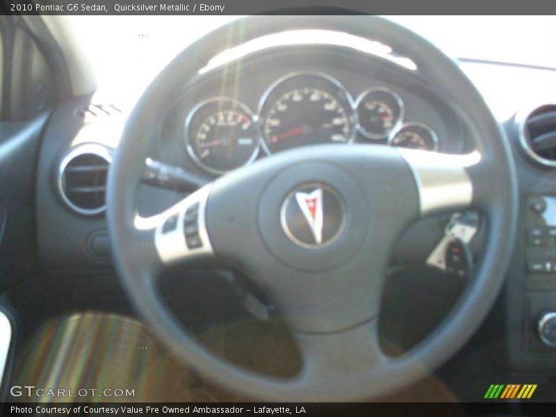 Quicksilver Metallic / Ebony 2010 Pontiac G6 Sedan