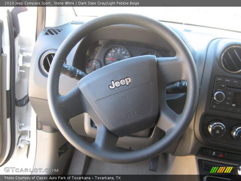 Stone White / Dark Slate Gray/Light Pebble Beige 2010 Jeep Compass Sport