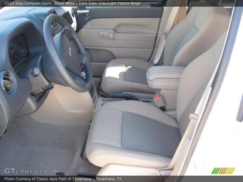 Stone White / Dark Slate Gray/Light Pebble Beige 2010 Jeep Compass Sport