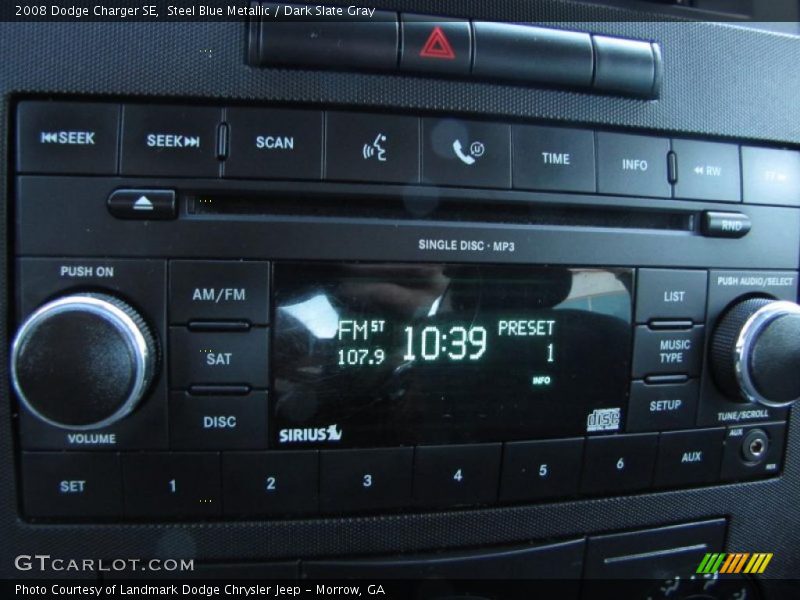 Steel Blue Metallic / Dark Slate Gray 2008 Dodge Charger SE