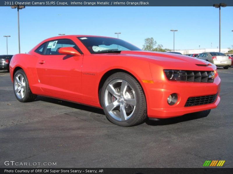 Inferno Orange Metallic / Inferno Orange/Black 2011 Chevrolet Camaro SS/RS Coupe