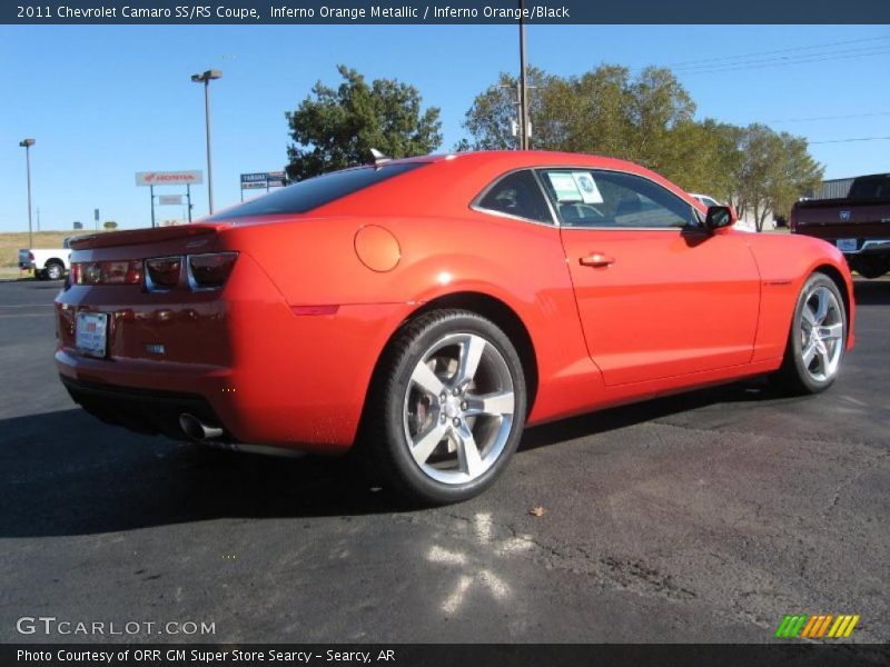 Inferno Orange Metallic / Inferno Orange/Black 2011 Chevrolet Camaro SS/RS Coupe