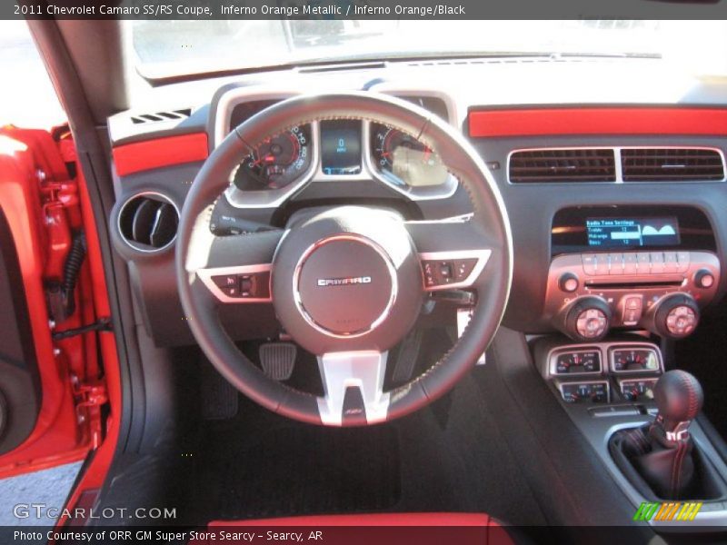 Inferno Orange Metallic / Inferno Orange/Black 2011 Chevrolet Camaro SS/RS Coupe