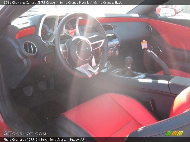 Inferno Orange Metallic / Inferno Orange/Black 2011 Chevrolet Camaro SS/RS Coupe
