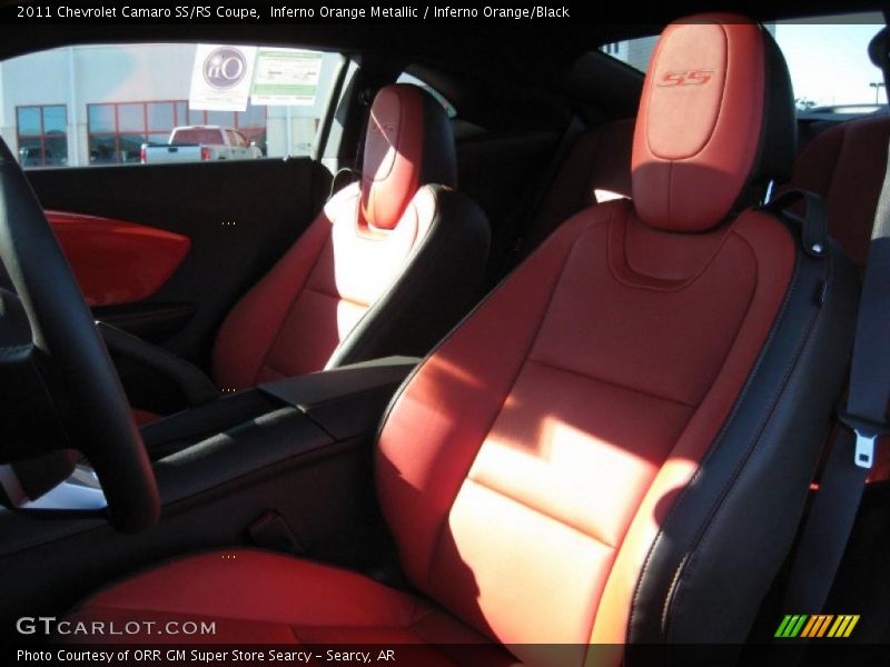 Inferno Orange Metallic / Inferno Orange/Black 2011 Chevrolet Camaro SS/RS Coupe