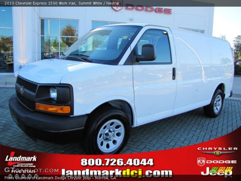 Summit White / Neutral 2010 Chevrolet Express 1500 Work Van