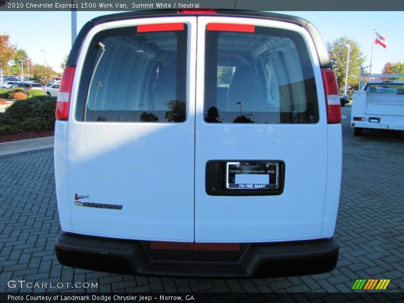 Summit White / Neutral 2010 Chevrolet Express 1500 Work Van
