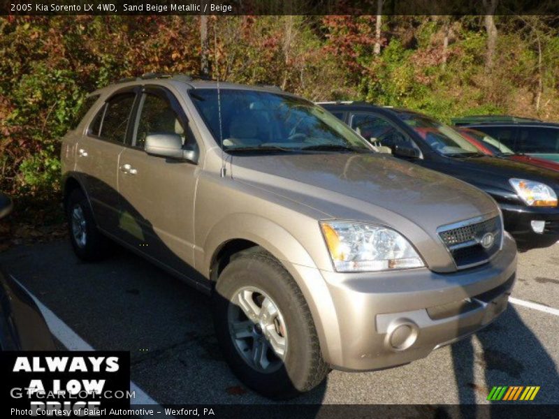 Sand Beige Metallic / Beige 2005 Kia Sorento LX 4WD