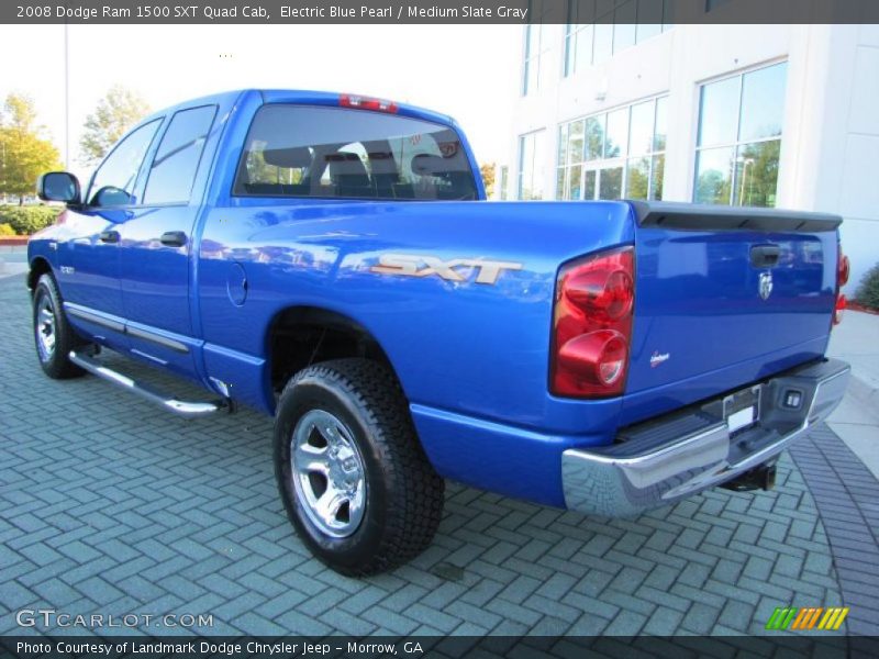 Electric Blue Pearl / Medium Slate Gray 2008 Dodge Ram 1500 SXT Quad Cab