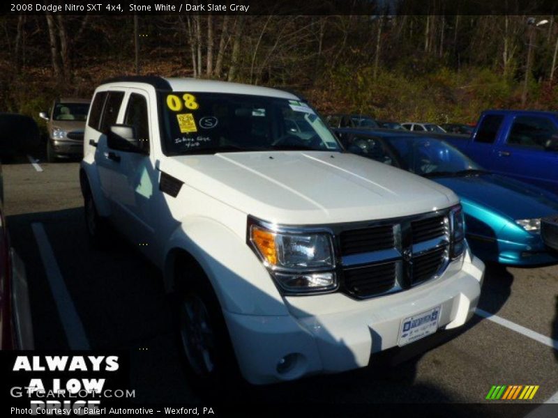 Stone White / Dark Slate Gray 2008 Dodge Nitro SXT 4x4