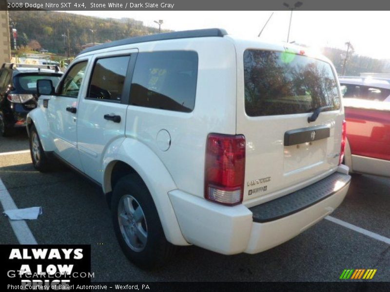 Stone White / Dark Slate Gray 2008 Dodge Nitro SXT 4x4