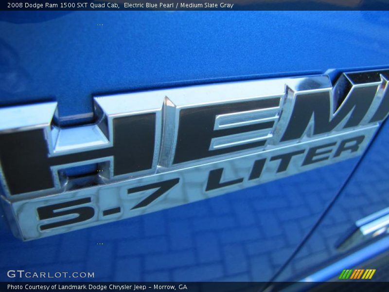 Electric Blue Pearl / Medium Slate Gray 2008 Dodge Ram 1500 SXT Quad Cab