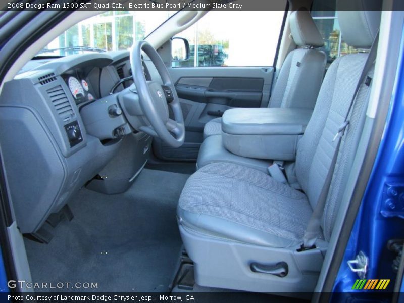 Electric Blue Pearl / Medium Slate Gray 2008 Dodge Ram 1500 SXT Quad Cab