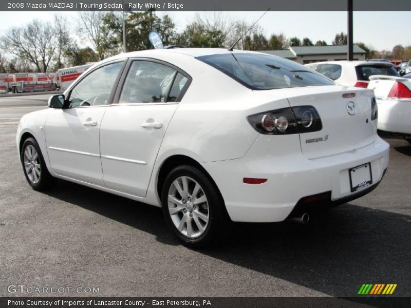 Rally White / Beige 2008 Mazda MAZDA3 i Touring Sedan