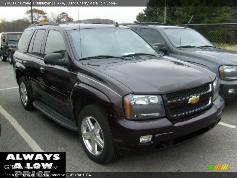 Dark Cherry Metallic / Ebony 2008 Chevrolet TrailBlazer LT 4x4
