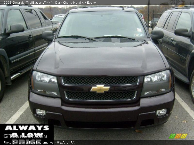 Dark Cherry Metallic / Ebony 2008 Chevrolet TrailBlazer LT 4x4