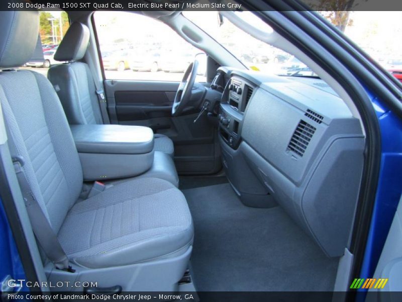 Electric Blue Pearl / Medium Slate Gray 2008 Dodge Ram 1500 SXT Quad Cab