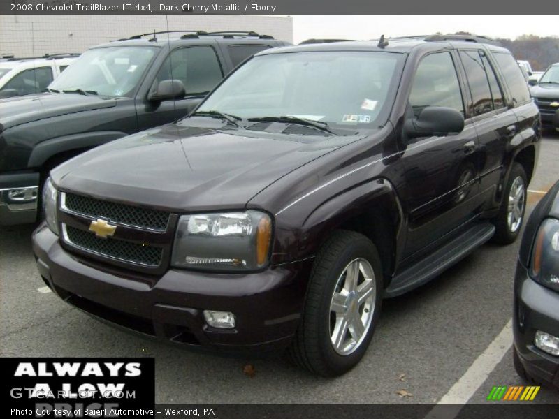 Dark Cherry Metallic / Ebony 2008 Chevrolet TrailBlazer LT 4x4