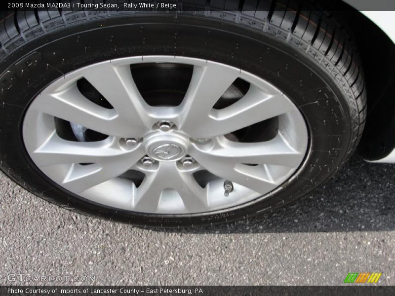 Rally White / Beige 2008 Mazda MAZDA3 i Touring Sedan