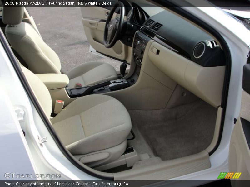 Rally White / Beige 2008 Mazda MAZDA3 i Touring Sedan