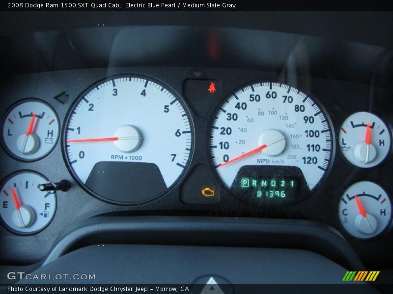 Electric Blue Pearl / Medium Slate Gray 2008 Dodge Ram 1500 SXT Quad Cab