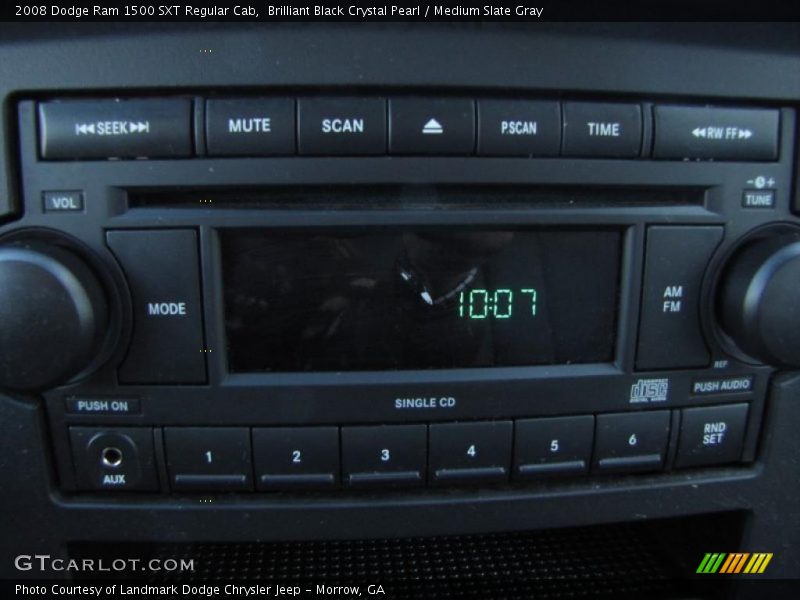 Brilliant Black Crystal Pearl / Medium Slate Gray 2008 Dodge Ram 1500 SXT Regular Cab