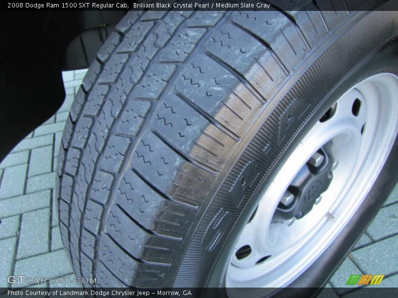 Brilliant Black Crystal Pearl / Medium Slate Gray 2008 Dodge Ram 1500 SXT Regular Cab