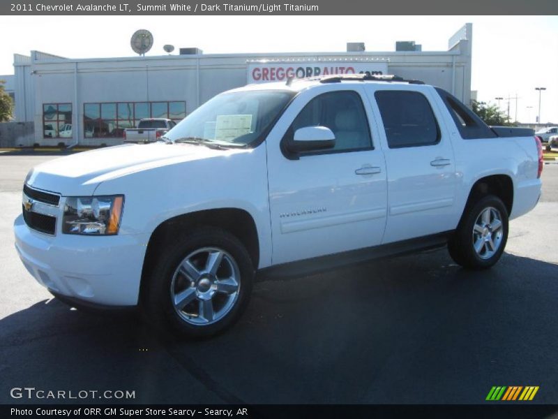 Summit White / Dark Titanium/Light Titanium 2011 Chevrolet Avalanche LT