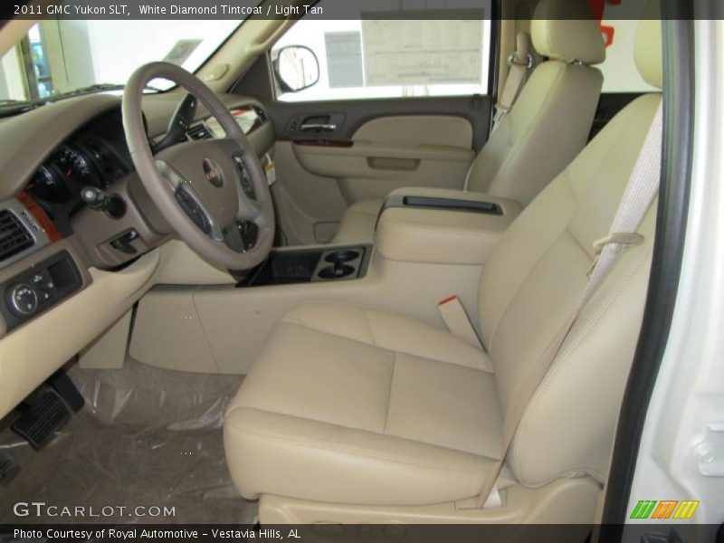 White Diamond Tintcoat / Light Tan 2011 GMC Yukon SLT