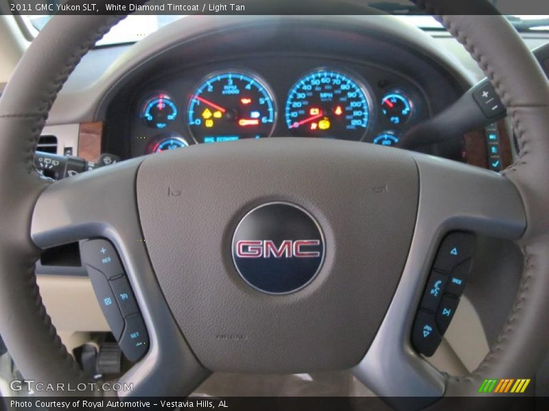 White Diamond Tintcoat / Light Tan 2011 GMC Yukon SLT