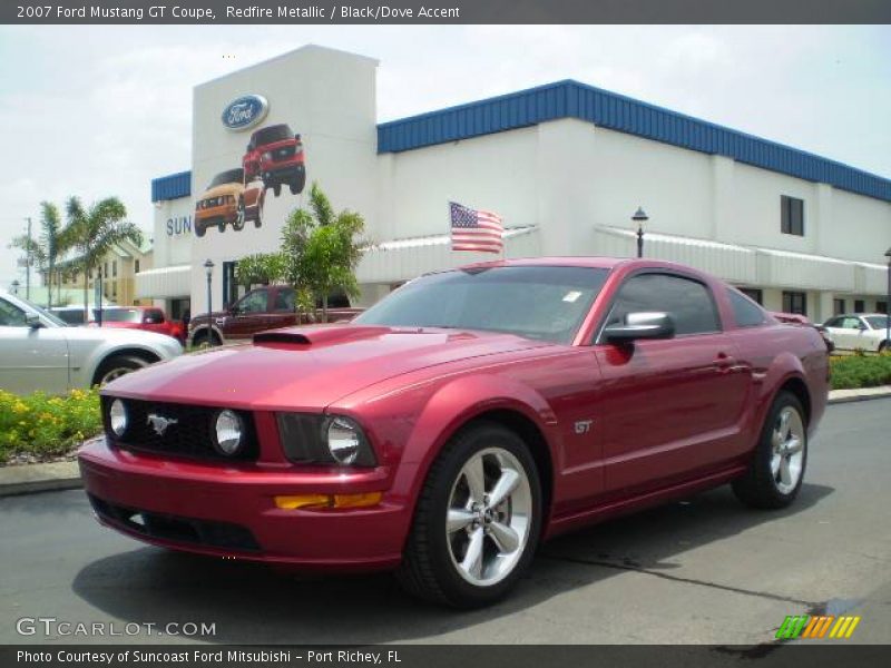 Redfire Metallic / Black/Dove Accent 2007 Ford Mustang GT Coupe