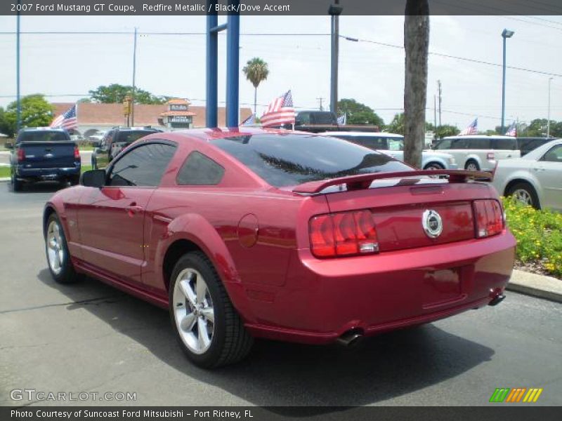 Redfire Metallic / Black/Dove Accent 2007 Ford Mustang GT Coupe
