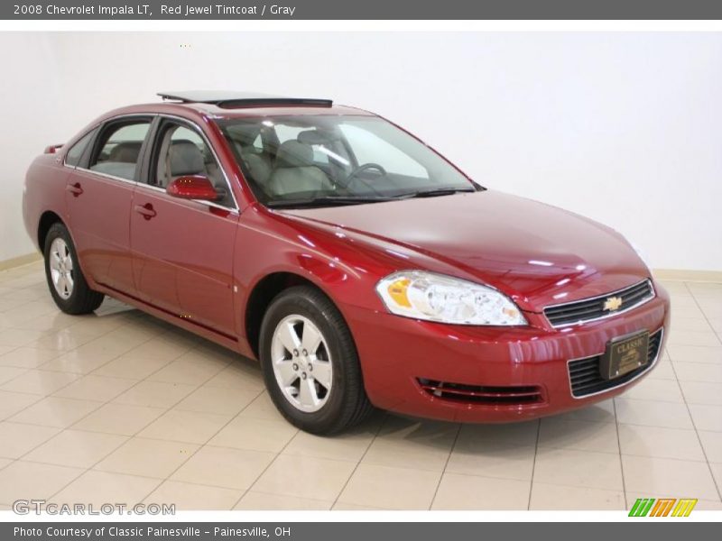 Red Jewel Tintcoat / Gray 2008 Chevrolet Impala LT