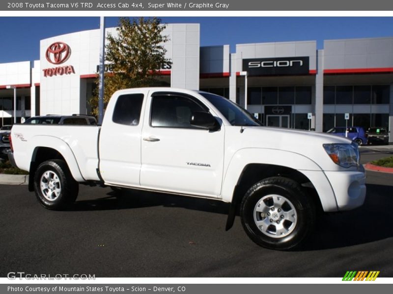 Super White / Graphite Gray 2008 Toyota Tacoma V6 TRD  Access Cab 4x4