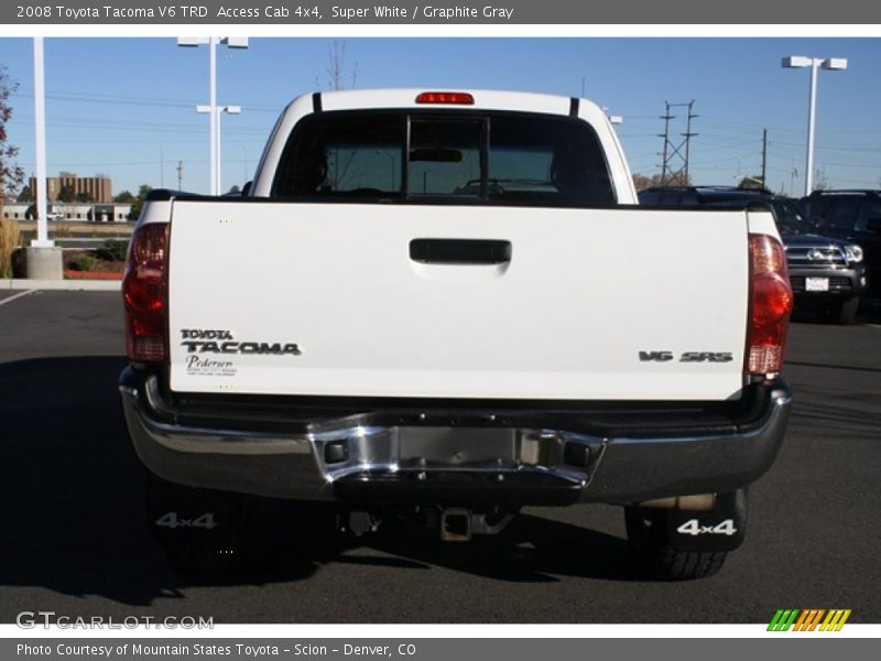 Super White / Graphite Gray 2008 Toyota Tacoma V6 TRD  Access Cab 4x4