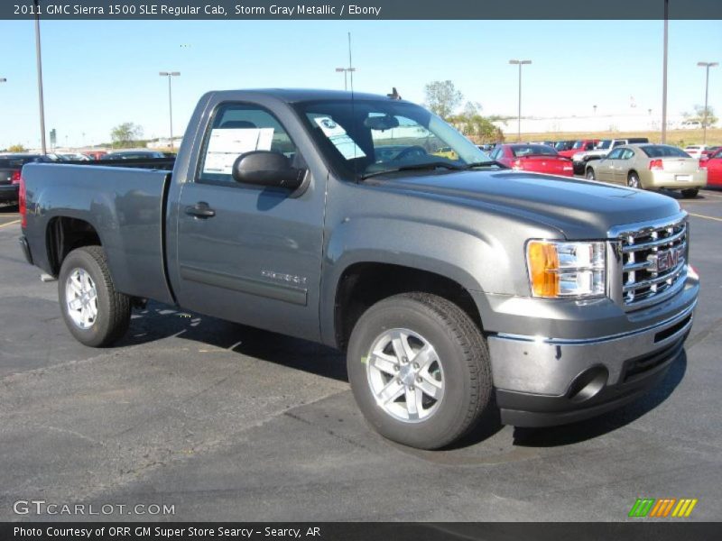 Storm Gray Metallic / Ebony 2011 GMC Sierra 1500 SLE Regular Cab