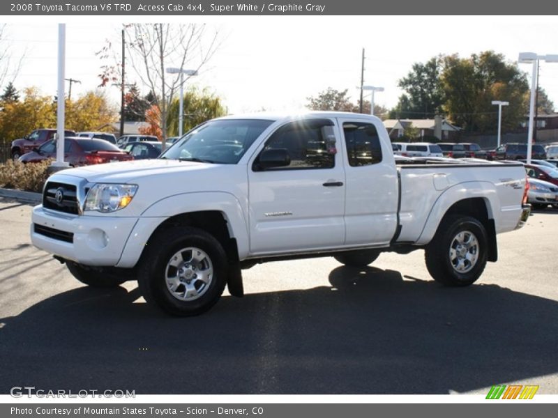 Super White / Graphite Gray 2008 Toyota Tacoma V6 TRD  Access Cab 4x4