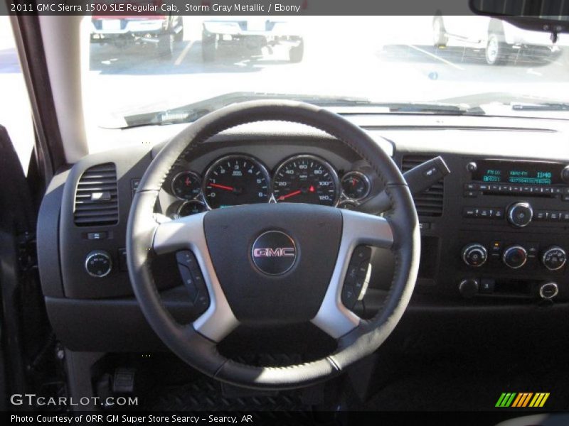 Storm Gray Metallic / Ebony 2011 GMC Sierra 1500 SLE Regular Cab