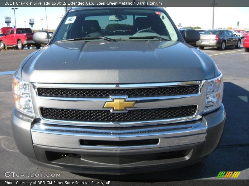 Steel Green Metallic / Dark Titanium 2011 Chevrolet Silverado 1500 LS Extended Cab