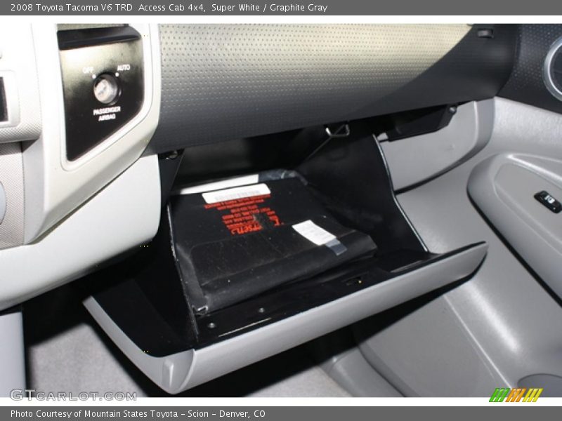 Super White / Graphite Gray 2008 Toyota Tacoma V6 TRD  Access Cab 4x4