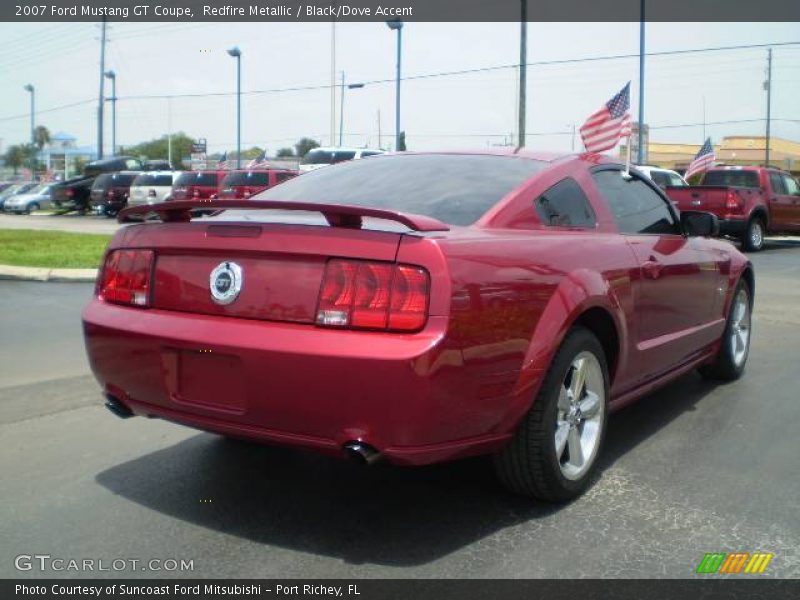 Redfire Metallic / Black/Dove Accent 2007 Ford Mustang GT Coupe