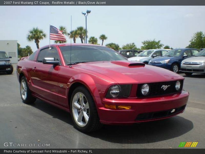Redfire Metallic / Black/Dove Accent 2007 Ford Mustang GT Coupe